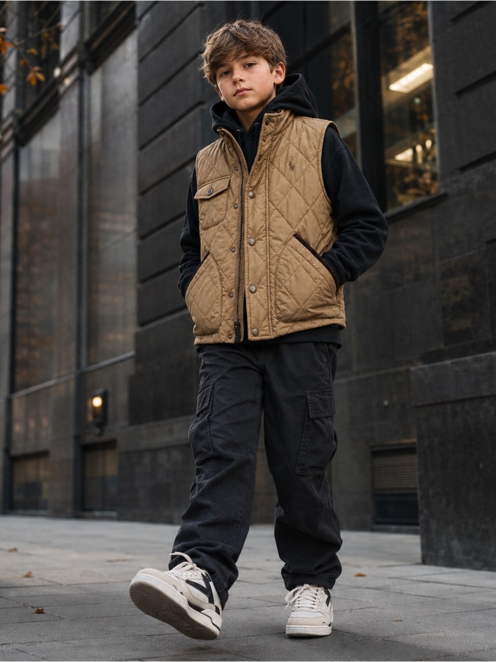 Polo Ralph Lauren Boys Quilted Vest Brown Size M (10-12) Water-Repellent - Picture 3 of 12